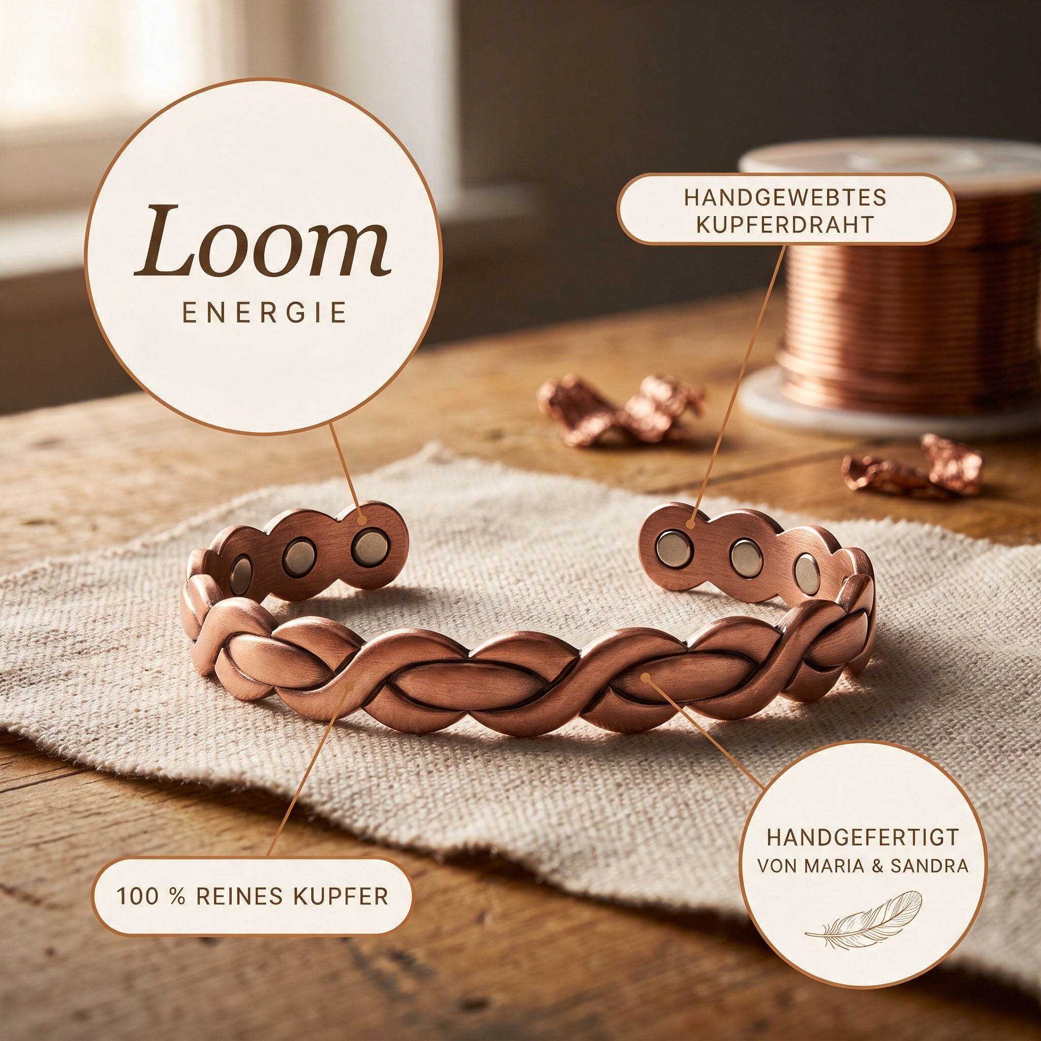 Alina's Loom Kupferarmband