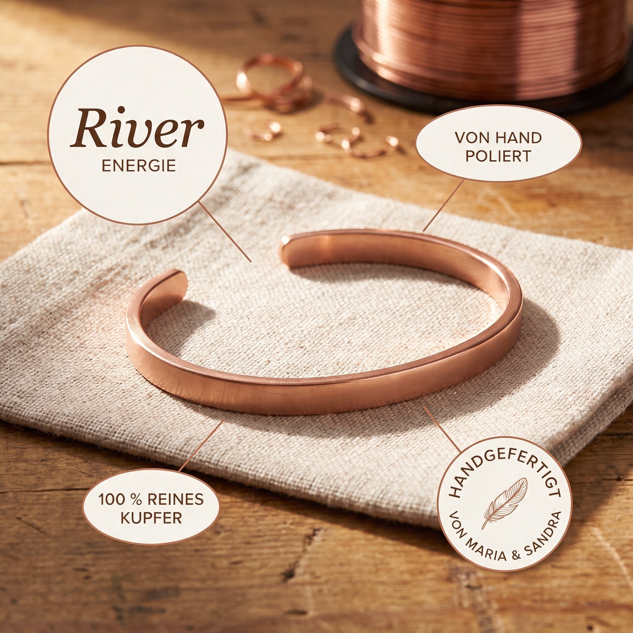 Alina's  River Kupferarmband