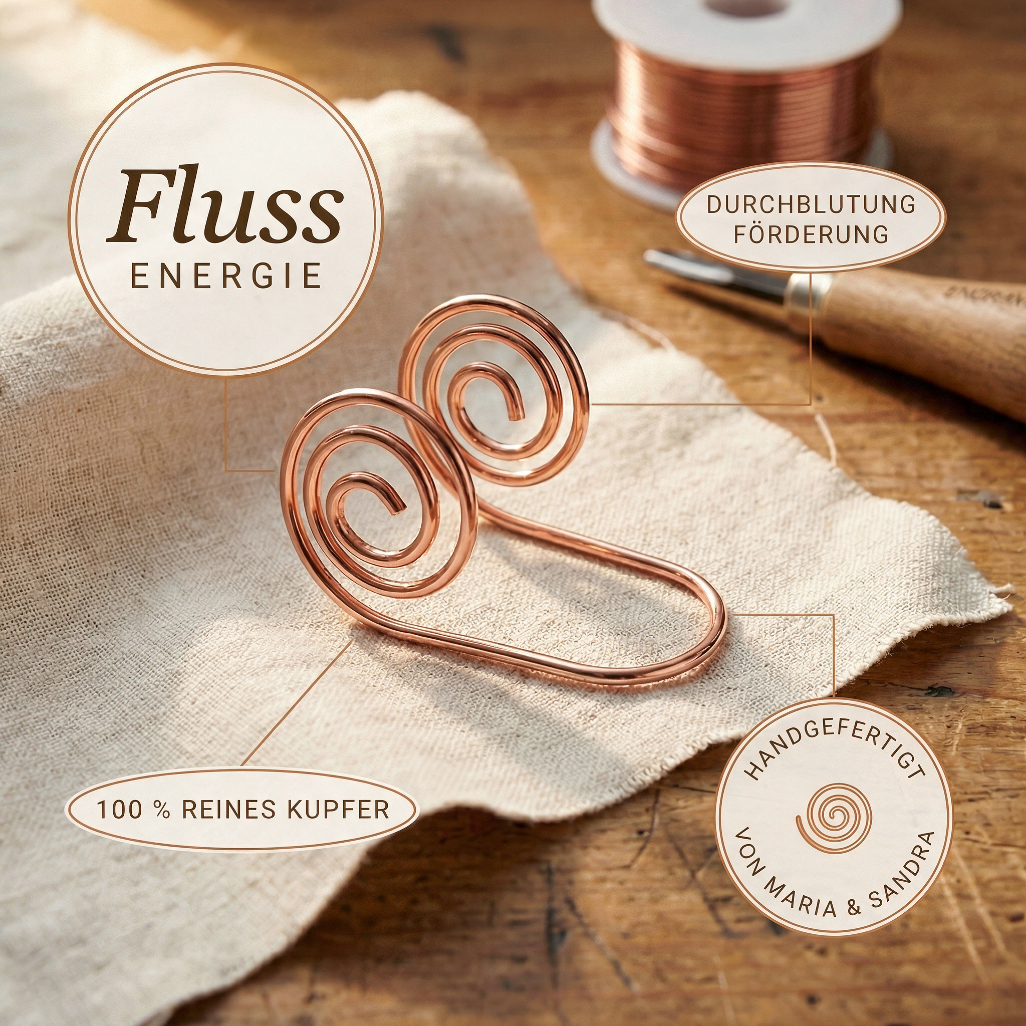 Alina's Flow Kupfer-Handspirale
