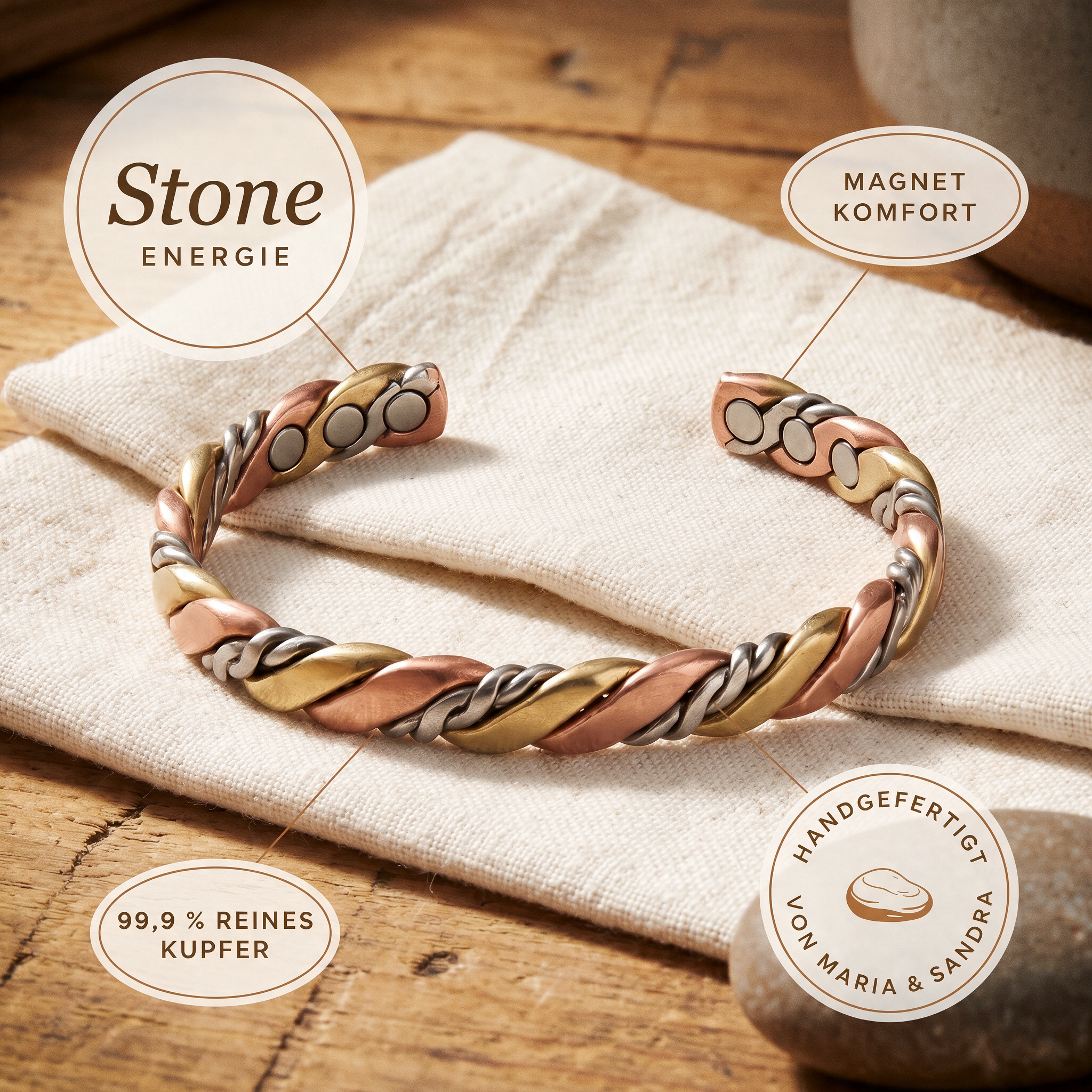 Alina's Stone Kupferarmband