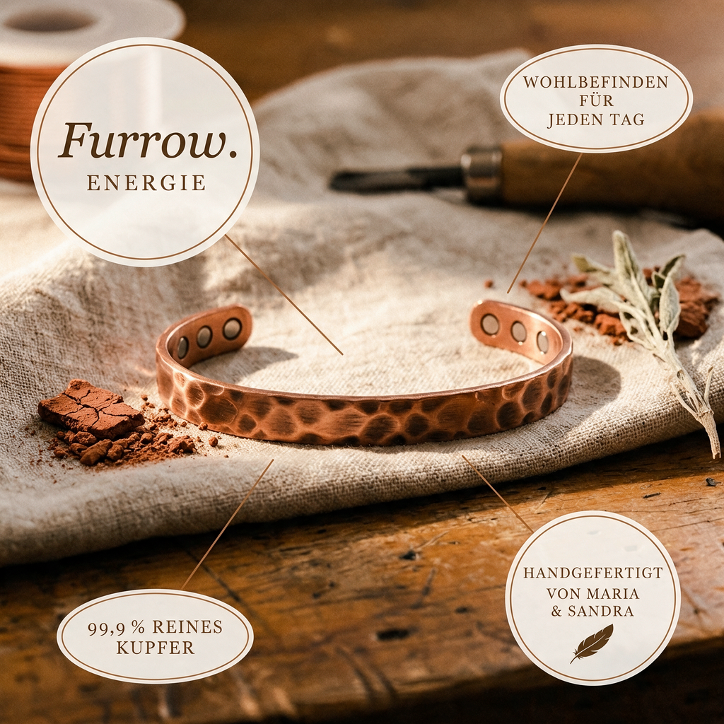 Alina's Furrow Kupferarmband