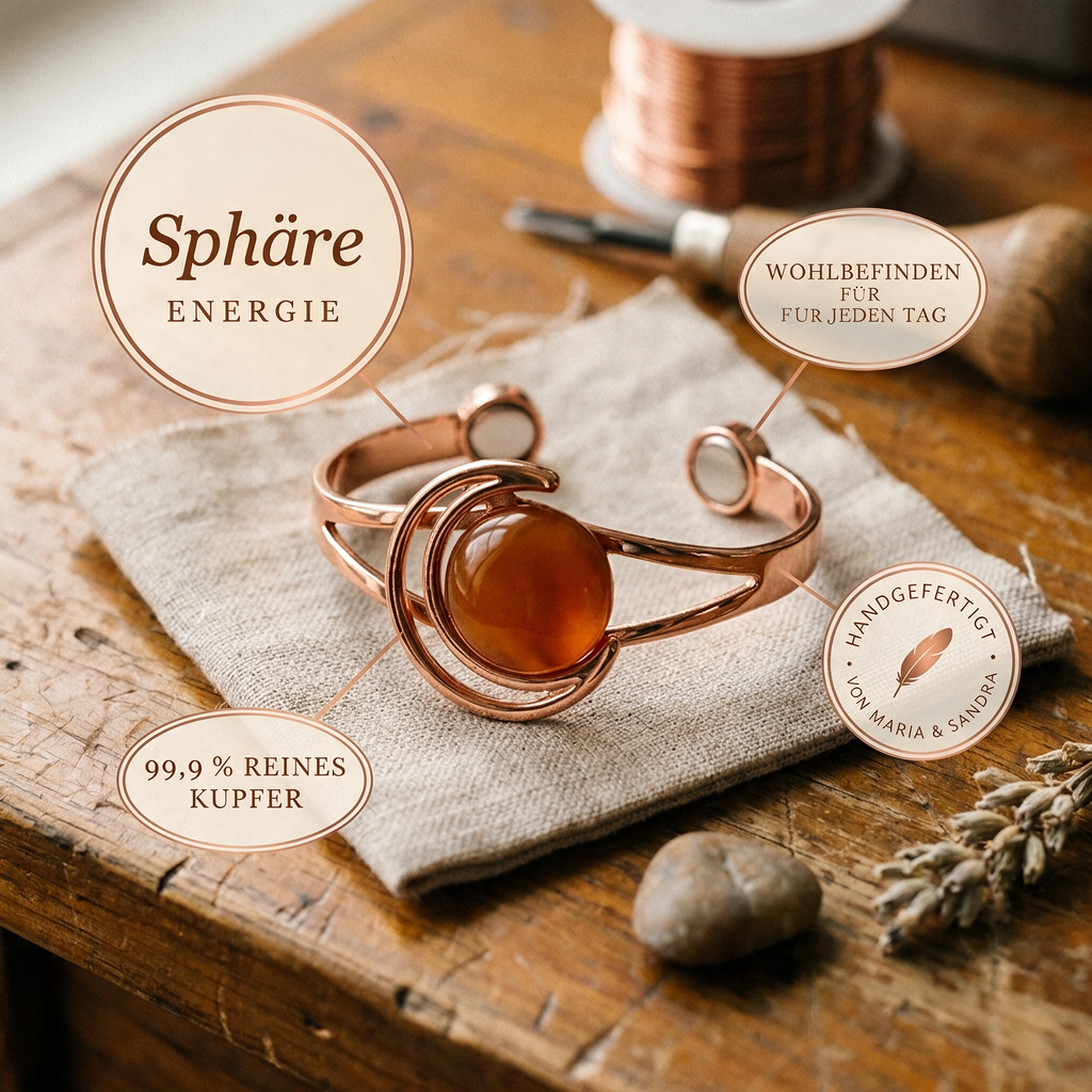 Alina's Sphere Kupferarmband Orange