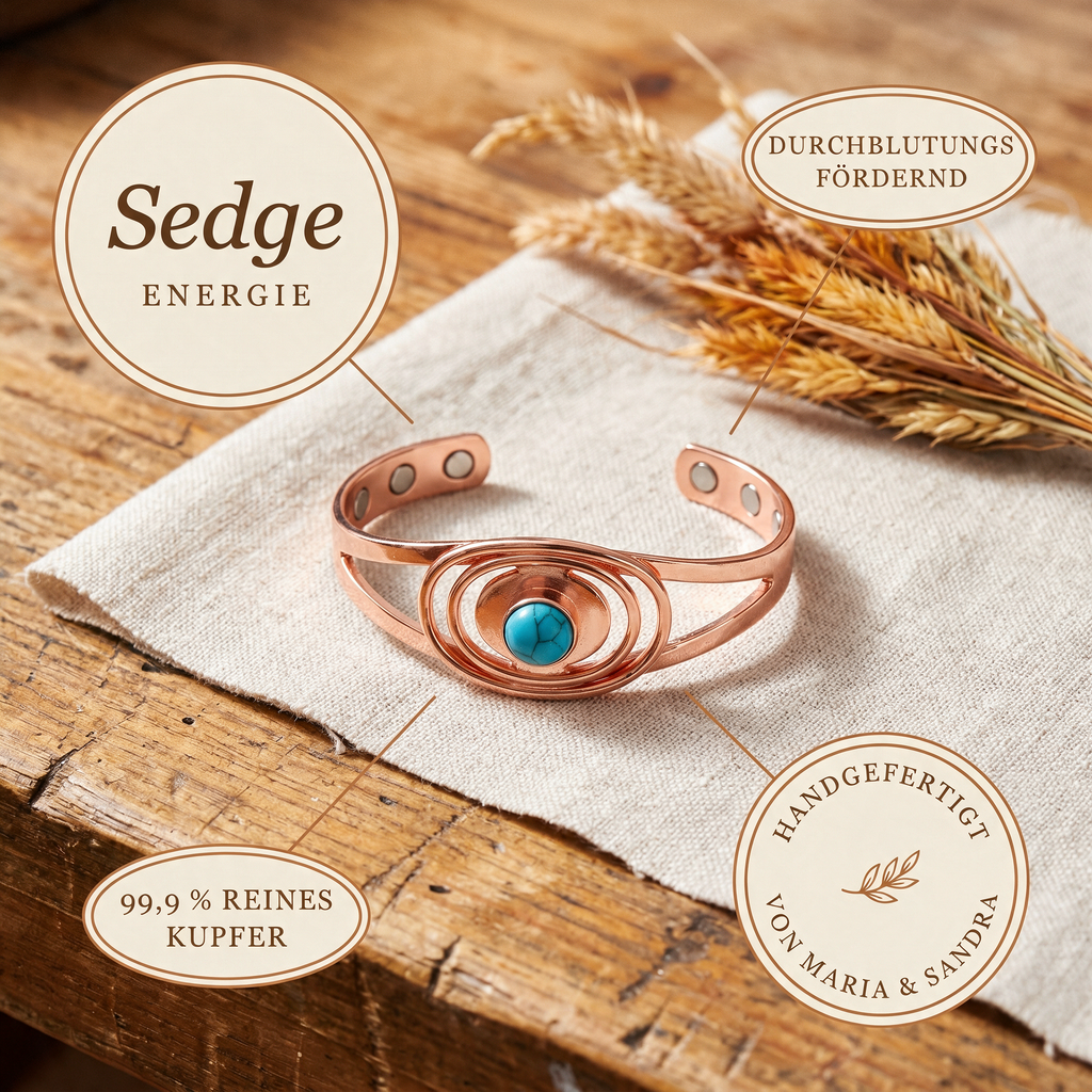 Alina's Sedge Kupferarmband