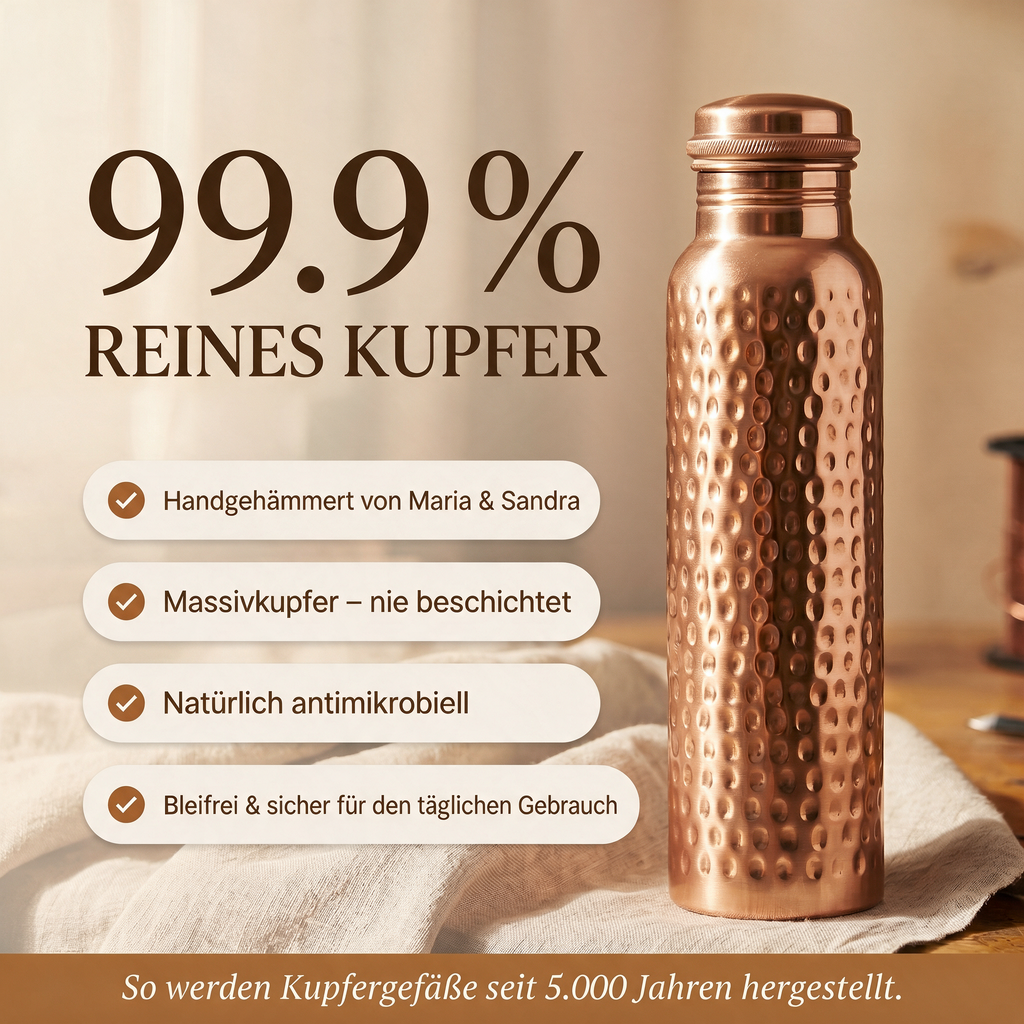 Alina's Reine Kupfer-Trinkflasche