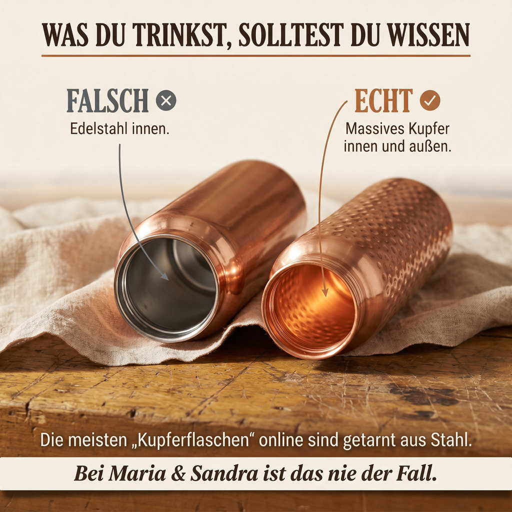 Alina's Reine Kupfer-Trinkflasche