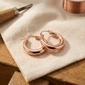Alina's Marl Kupferohrringe