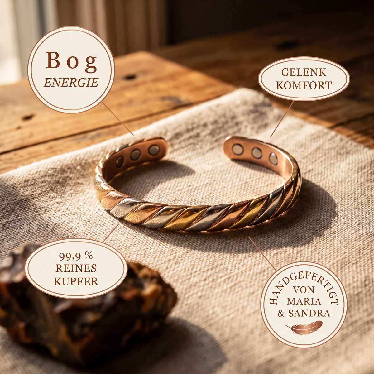 Alina's Bog Kupferarmband