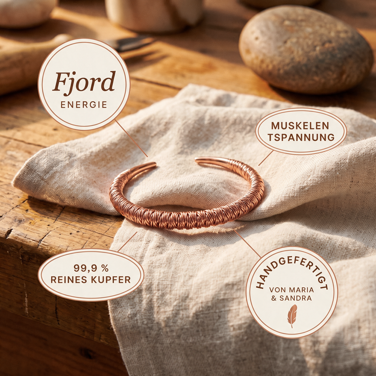 Alina's Fjord Kupfer-Armreif